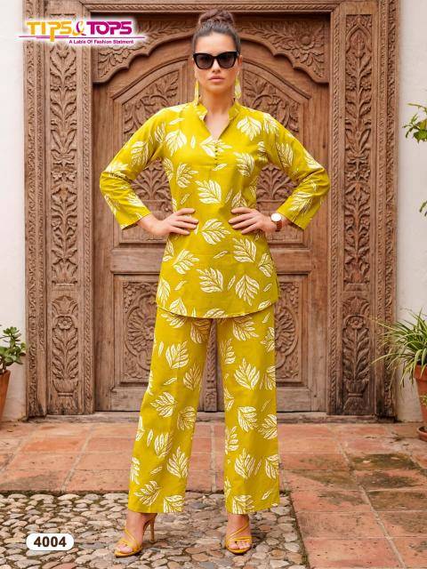 Tips & tops cotton trends vol 4 coord set Kurti manufacturers in Kolkata